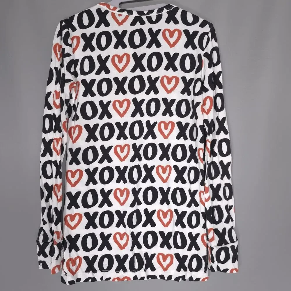 GIGI‎ AND MAX Girls Pajama Size 8Y Set XOXO Heart Long Sleeve Top Pants